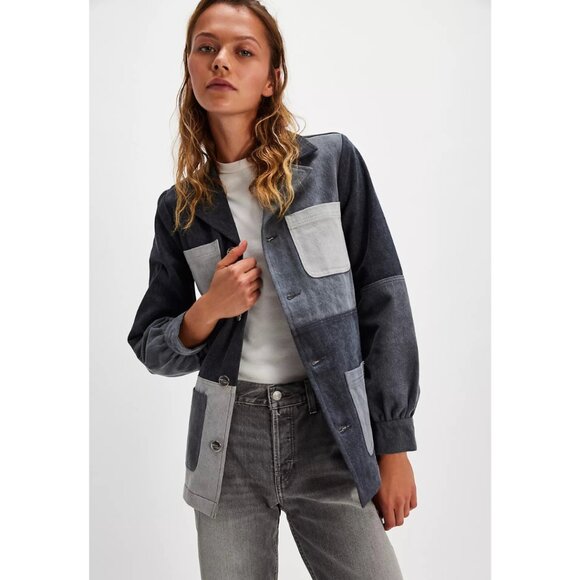 Free People Star Chore Jacket in Vintage Black NEW - Picture 1 of 7